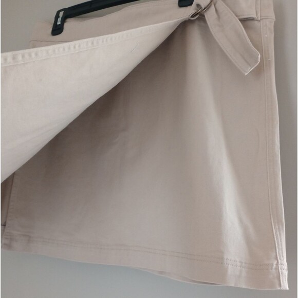 New York & Company Khaki Color Wrap Skirt With Belt Size XL - Picture 4 of 8